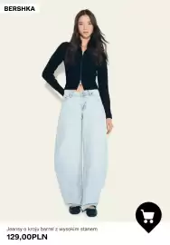 Bershka gazetka tydzień 44 Strona 8: Jeansy o kroju barrel z wysokim stanem Bershka €129,00