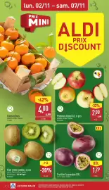 ALDI Dépliant week 45 Pagina 2: Clémentines emballées, origine : Espagne (1.74/kg) espri lun. 02/11 - sam. 07/11 PRIX MINI