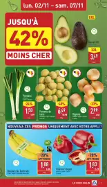 ALDI Dépliant week 45 Pagina 3: lun. 02/11 - sam. 07/11 JUSQU'À 42% MOINS CHER Poireaux emballés, origine : Belgique -24%