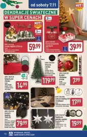 ALDI gazetka Strona 10: Home Creation Bombki choinkowe w tubie €7,99, HOME CREATION Scenka wigilijna LED duża €59,99