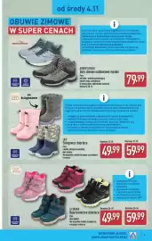ALDI gazetka Strona 9: od środy 4.11 OBUWIE ZIMOWE W SUPER CENACH ADVENTURIDGE i Sportowe buty outdoorowe z podwyższoną