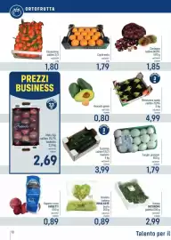Volantino Talento Professional Store Pagina 10: Zucchine calibro 13/21 bauletto €3,99, Melanzana tonda calibro 70/95 €4,99