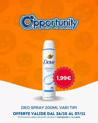 Opportunity Shop (valido fino al 7-11)