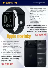 Datart leták Strana 3: Apple iPhone 18 Pro Max 256 GB černý (MJXN4SX/A) €37.990,00