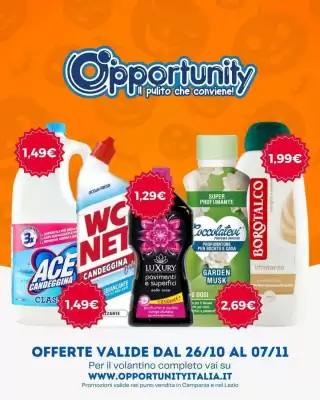 Opportunity Shop (valido fino al 7-11)