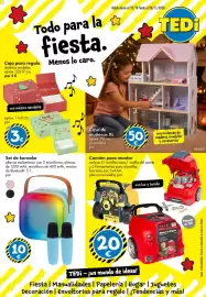 Catálogo TEDi semana 43 Página 1: Casa de muñecas XL €50,00, Set de karaoke €10,00