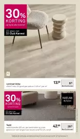 Karwei folder Pagina 6: Laminaat Valley €9,79, Tapijt €29,75