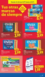 Catálogo Lidl | Alimentación Página 45: Evax compresas cottonlike €3,69, Evax compresas cottonlike €3,69