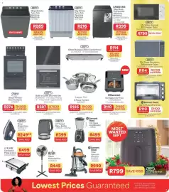 OK Furniture catalogue Page 7: DEFY 9kg White Twin-Tub Washing Machine €216,00, Bennett Read 1.5L Glass Jug Blender €499,00