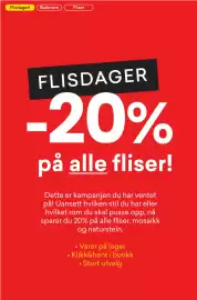Right Price Tiles kundeavis Side 2: Flisdager! Baderom Fliser FLISDAGER -20% på alle fliser! Dette er kampanjen du har