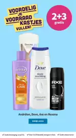 Plein.nl folder week 44 Pagina 8: VOORDELIG JE VOORRAAD KASTJES VULLEN! Rexona maximum protection STRONGER Andrélon Dove