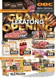 OBC Meat & Chicken catalogue Page 1: OBC Value Chicken Patties €80,00, OBC Frozen Mixed Chicken Portions €145,00