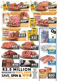 OBC Meat & Chicken catalogue Page 4: OBC QUALITY BOERE WORS €92,99, OBC FROZEN SLICED BEEF OX LIVER €75,00