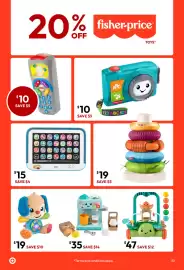 Target catalogue Page 30: Fisher-Price Laugh & Learn Puppy’s Remote €10,00, Fisher-Price Sensory Rock-A-Stack €19,00