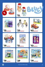 Target catalogue Page 36: Bluey Mini Playset Claw Machine €15,00, Bluey Rubbish Run Game €19,00