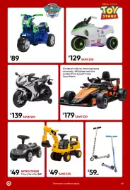 Target catalogue Page 40: Toy Story Buzz 6V Bike €129,00, McLaren 12-Volt Electric Ride-On Racing Car €179,00