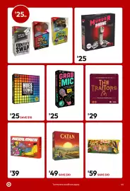 Target catalogue Page 44: Hot Streak Board Game €59,00, Catan: The Game 6th Edition €49,00