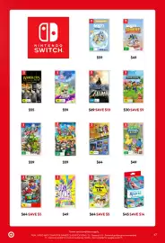 Target catalogue Page 47: Minecraft - Switch €30,00, The Legend of Zelda: Breath of the Wild – Nintendo Switch €69,00
