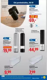 Lidl gazetka tydzień 44 Strona 23: Mikser ręczny Silvercrest 500W €69,00, Organizer do lodówki Silvercrest 32x10x8 cm €7,99