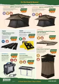 Tentworld catalogue Page 4: Companion Jerry Can Holder €71,99, Lighttrize 1400 €5.498,00