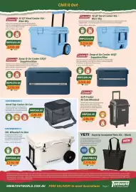Tentworld catalogue Page 7: Coleman Snap-N-Go Cooler 55QT €299,00, Coleman Soft Cooler 42 Can Wheeled €89,99
