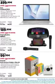 Catalogue Costco page 2: Asus Vivobook E1504 €499,99, Singing Machine ISM9027 €189,99