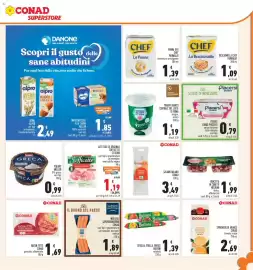 Volantino Conad Superstore Pagina 15: Sofficette mortadella regina €1,19, Yogurt bianco Centrale del latte di Roma €1,19