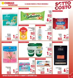 Volantino Conad Superstore Pagina 3: Actimel Danone €1,95, Mozzarella fresca Granarolo €1,99