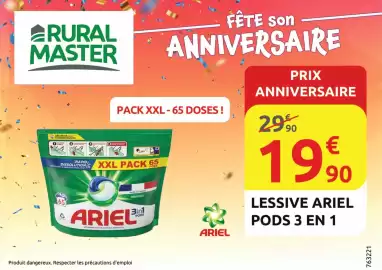 Catalogue Rural Master semaine 44 page 3: Ariel - lessive pods 3 en 1 €19,90