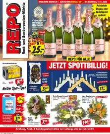 Repo Markt Prospekt woche 46 Seite 1: Grab-Handstrauss aus Nordmanntanne €7,77, Teelichter €3,33