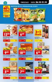 Biedronka Polsko leták týden 44 Strana 59: Pielmieni wieprzowo-wołowe Mooroz €7,99, Dr.Oetker Baguette Guseppe €6,99