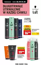 Biedronka Polsko leták týden 44 Strana 80: Taft žel lub Pianka do włosów €19,99, Taft €16,99