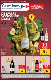 Carrefour folder Pagina 1: Frankrijk Pinot'eur Pinot Noir Rood €7,99, Spanje Utiel-Requena Peña Tejo €4,99