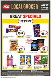 IGA catalogue week 43 Page 8: Powerade 600mL Selected Varieties €2,50, Uncle Tobys Plus Cereal or Nestlé Milo Cereal €3,85