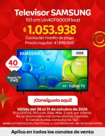 Catálogo Olímpica semana 44 Página 1: Samsung - televisor un40f6000fkxzl €1.053.938,00
