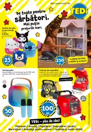 Catalog TEDI Pagină 1: Set karaoke €50,00, Camion de asamblat €100,00