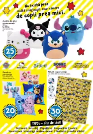 Catalog TEDI Pagină 5: Pernă cu personaje €20,00, Pătură cu personaje €30,00
