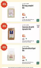 Catalogue La Vie Claire page 21: LA VIE CLAIRE Couscous de petit épeautre bio €4,24, LA VIE CLAIRE Riz long complet bio €4,58