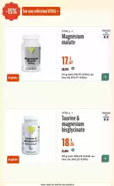 Catalogue La Vie Claire page 51: VITALL+ Magnésium malate €17,67, VITALL+ Taurine & magnésium bisglycinate €18,26