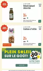 Catalogue La Vie Claire page 6: LA VIE CLAIRE Velouté épinard chèvre bio €3,39, LA VIE CLAIRE Croûtons à l'ail bio €2,39