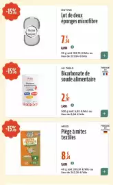 Catalogue La Vie Claire page 65: AH TABLE Bicarbonate de soude alimentaire €2,97, MUTYNE éponges microfibre €7,56