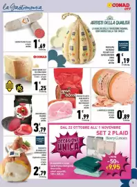 Volantino Conad City Pagina 9: Gran Bresaola Paganoni €3,79, Grana Padano D.O.P. Selezione Conad €1,25