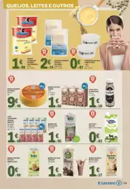 Folheto E.Leclerc Página 13: Bebida bio bio village amêndoa €1,95, Bebida vegetal de soja marca guia €0,69