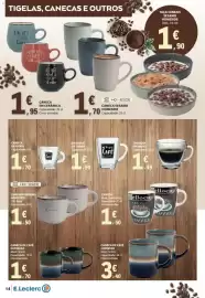 Folheto E.Leclerc Página 14: Caneca de café expresso soho €1,70, Caneca em cerâmica €1,95