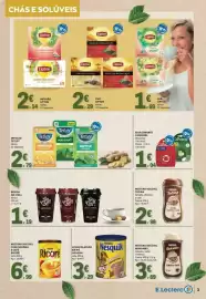 Folheto E.Leclerc Página 3: Achocolatado em pó nesquik €3,29, Edulcorante canderel €1,04