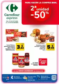 Folleto Carrefour Express Página 1: Carrefour - panettone clasico de frutas o chocolate €5,95