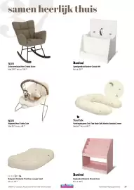 Van Asten BabySuperstore folder Pagina 37: Speelgoedkist Baninni Cloudy Wit €39,99, Schommelstoel Novi Teddy Stone €159,99