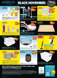 Möbelix Prospekt woche 44 Seite 12: Luca Bessoni Laterne ILSE €19,00, Luca Bessoni Backbrett Clara €12,00