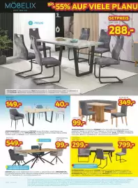 Möbelix Prospekt woche 44 Seite 6: Esstisch €99,00, Stuhl €40,00
