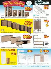 Möbelix Prospekt woche 44 Seite 9: Kommodenserie €49,00, REGALSERIE €29,00